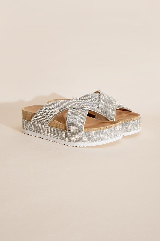 Rhinestone Slides,Shoes,SANDALS, SHOES, SLIDES- DEFIANT