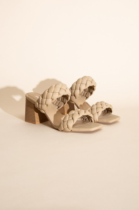 Braided Strap Heels,Shoes,HEELS, MULE, SHOES- DEFIANT