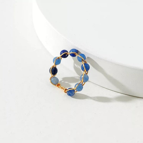 Wired Stone Ring,ACCESSORIES,GOLD JEWELRY, RINGS- DEFIANT