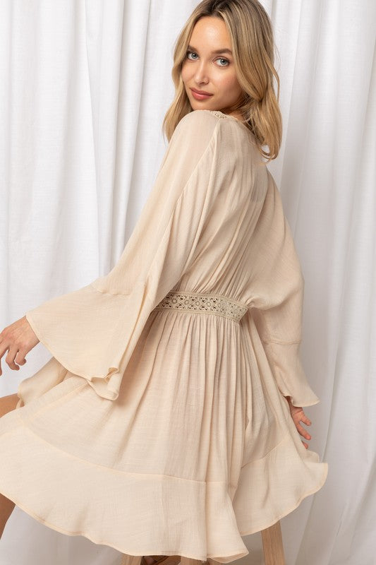 Mocha Lace Kimono,Tops,COVER, Cover-Ups, Kimono, LACE- DEFIANT