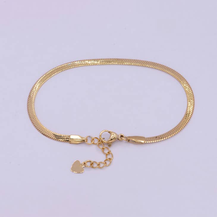 Snake Chain Bracelet,ACCESSORIES,BRACELET, GOLD JEWELRY- DEFIANT