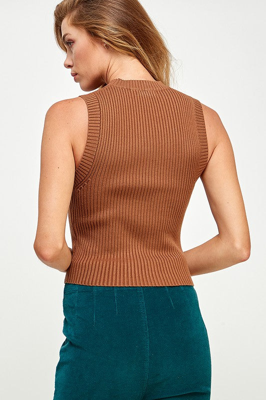 Mock Neck Sweater Top,Tops,- DEFIANT