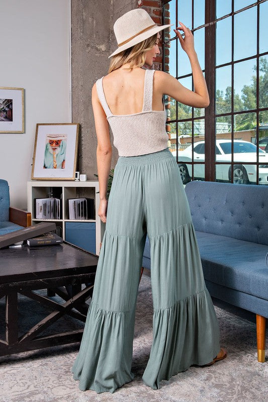 Autumn Tiered Wide Leg Pants,Bottoms,PANTS, SOFT PANTS, TIERED, WIDE LEG- DEFIANT