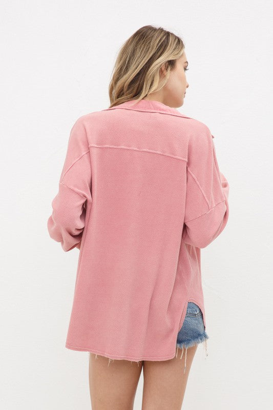 Mellow Rose Shacket,Tops,BUTTON DOWN, SHACKET- DEFIANT