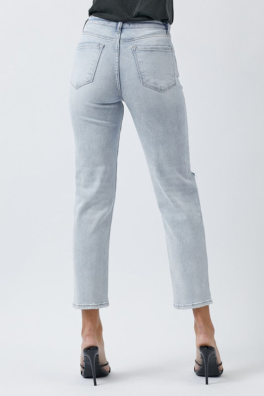 Must Have Denim,Bottoms,DENIM, DISTRESSED, HIGH WAISTED- DEFIANT