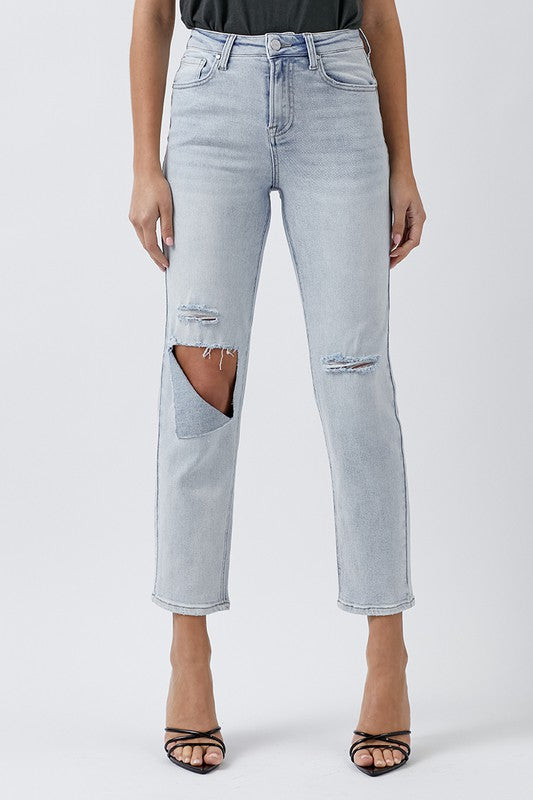 Must Have Denim,Bottoms,DENIM, DISTRESSED, HIGH WAISTED- DEFIANT