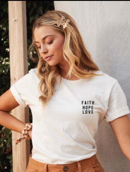 Faith Hope Love Tee,Tops,GRAPHIC TEE, GRAPHIC TEES, UNISEX- DEFIANT