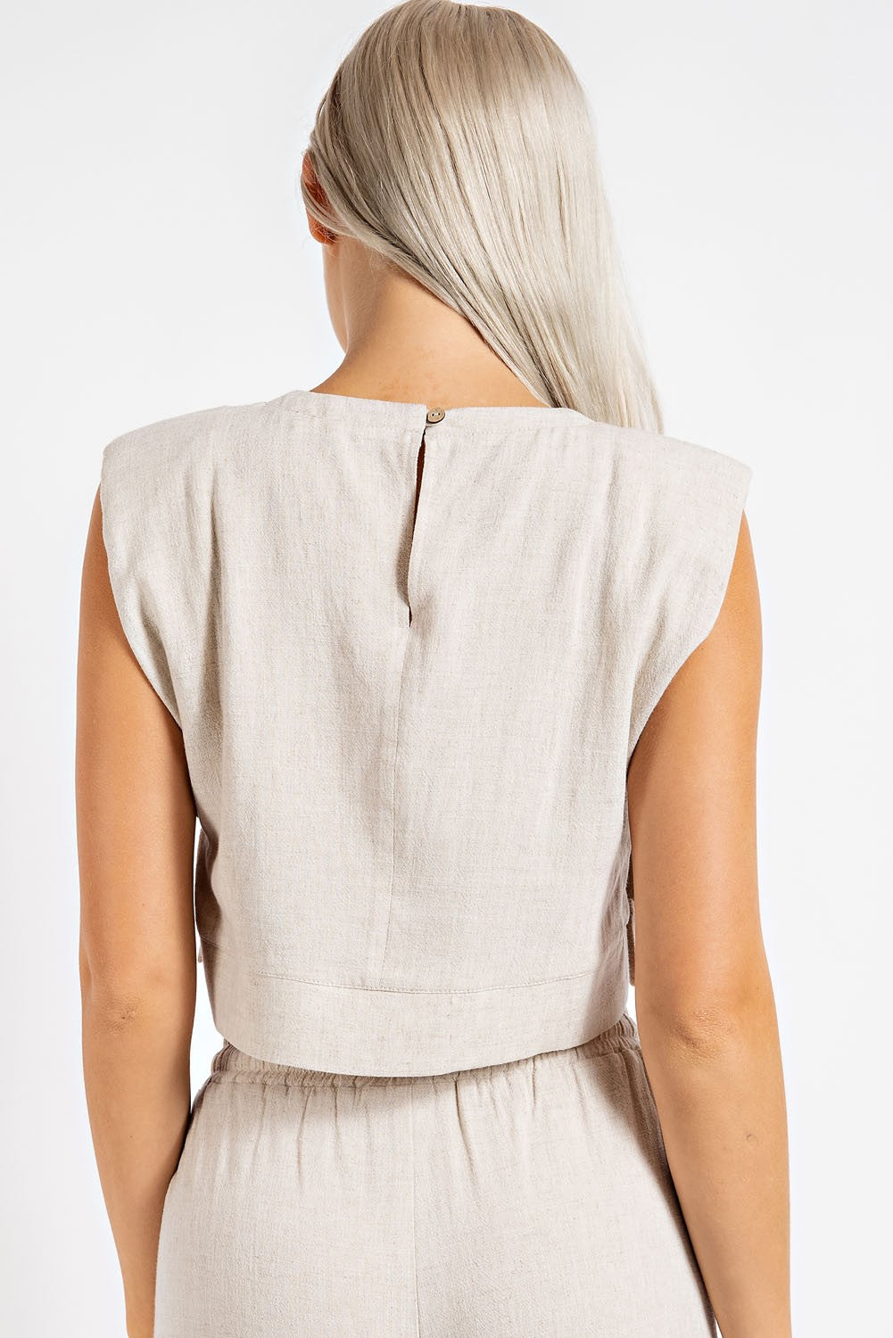 Endless Natural Linen Top,Tops,2 PIECE SET, Casual Sets, LINEN, SETS- DEFIANT