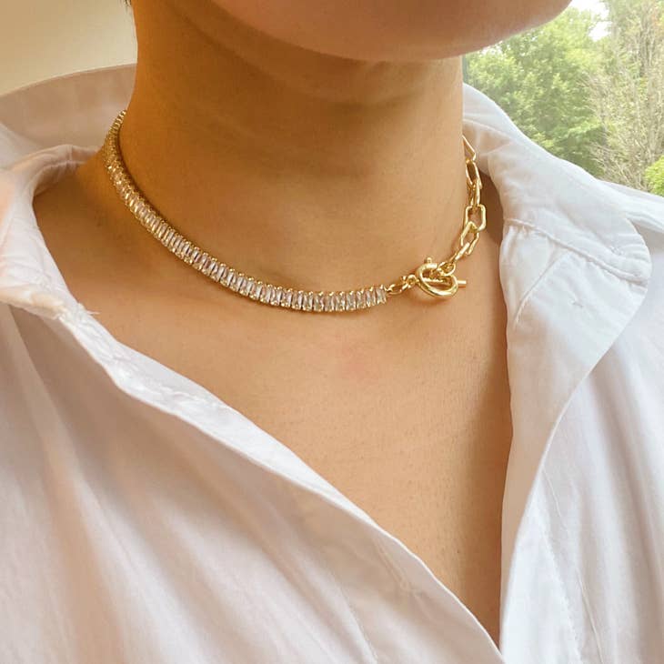 Glam & Chain Necklace,ACCESSORIES,GOLD JEWELRY- DEFIANT