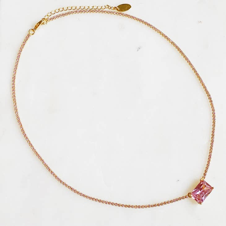 Precious Pendant Tennis Necklace,Necklaces,Faire, Jan23- DEFIANT