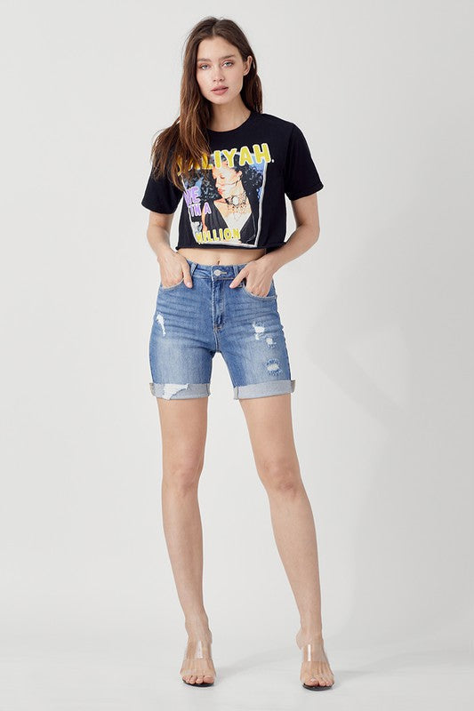 Distressed denim 2025 boyfriend shorts