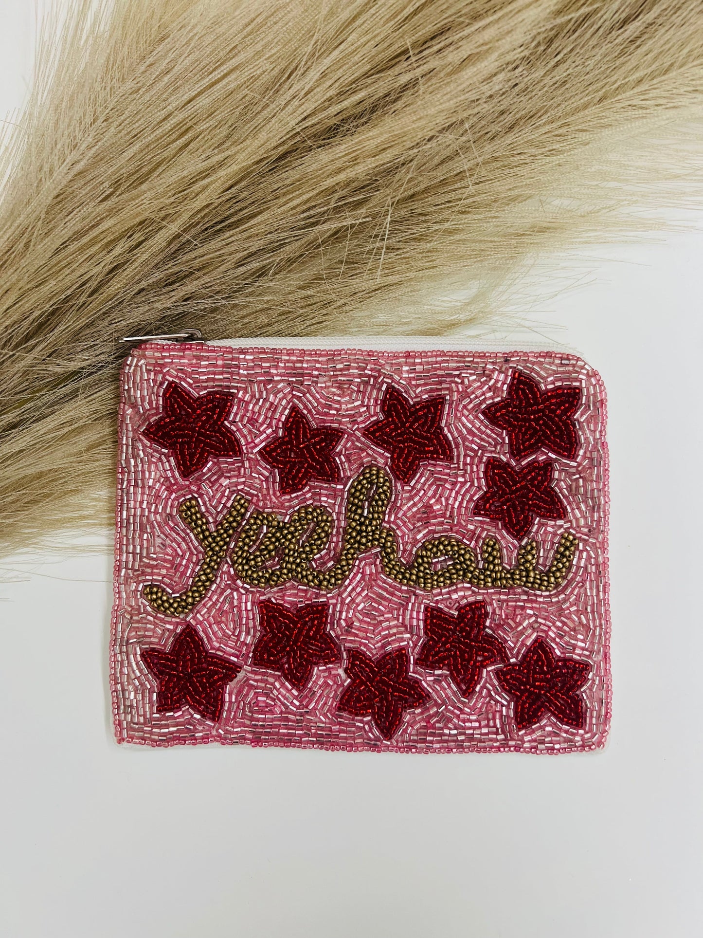 Beaded Coin Purse,ACCESSORIES,BEADED, COIN PURSE, ZIPPER- DEFIANT
