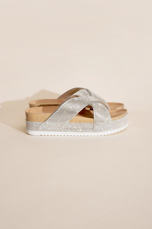 Rhinestone Slides,Shoes,SANDALS, SHOES, SLIDES- DEFIANT