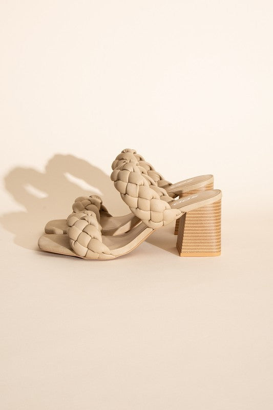 Braided Strap Heels,Shoes,HEELS, MULE, SHOES- DEFIANT