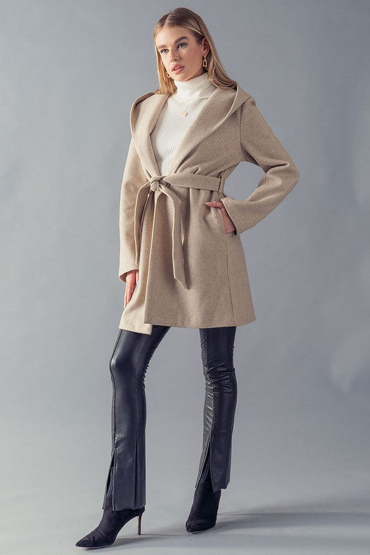 Oatmeal Lapel Coat (Size Large),Coats & Jackets,COAT, JACKET, Jackets & Blazers- DEFIANT