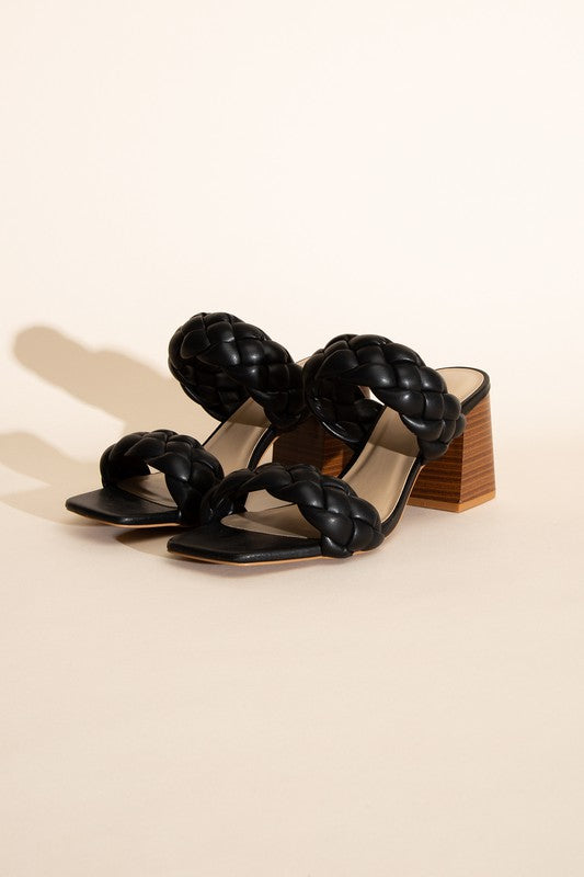 Braided Strap Heels,Shoes,HEELS, MULE, SHOES- DEFIANT