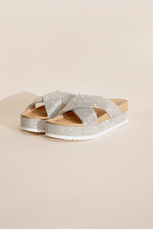 Rhinestone Slides,Shoes,SANDALS, SHOES, SLIDES- DEFIANT