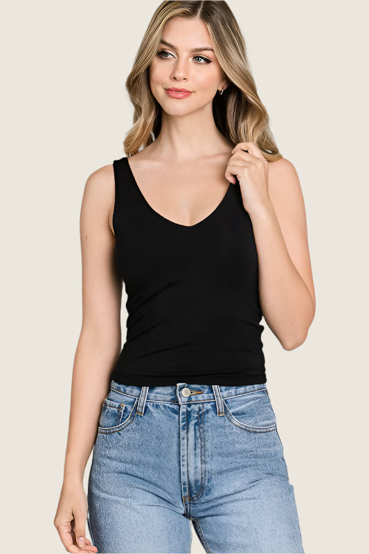 V-Neck Soft Tank,Tops,BASIC, BASICS, SOFT, TANK, TANKS, V-NECK- DEFIANT