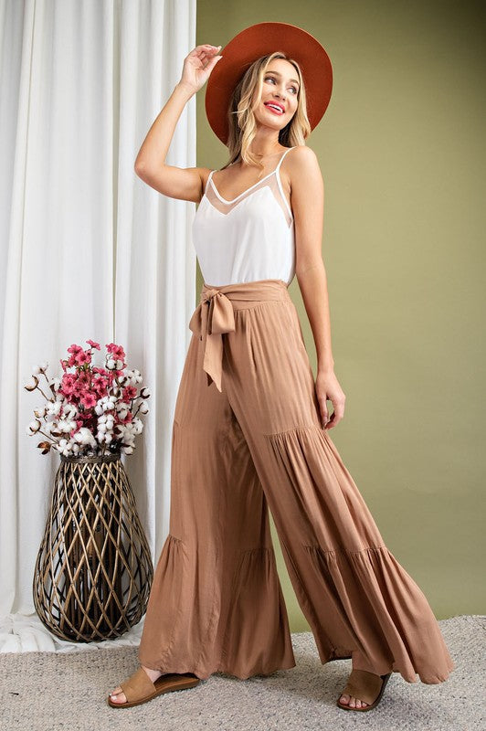 Tiered Wide Leg Pants,Bottoms,PANTS, SOFT PANTS, TIERED, WIDE LEG- DEFIANT