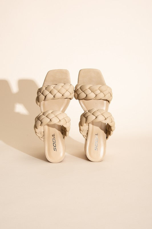 Braided Strap Heels,Shoes,HEELS, MULE, SHOES- DEFIANT