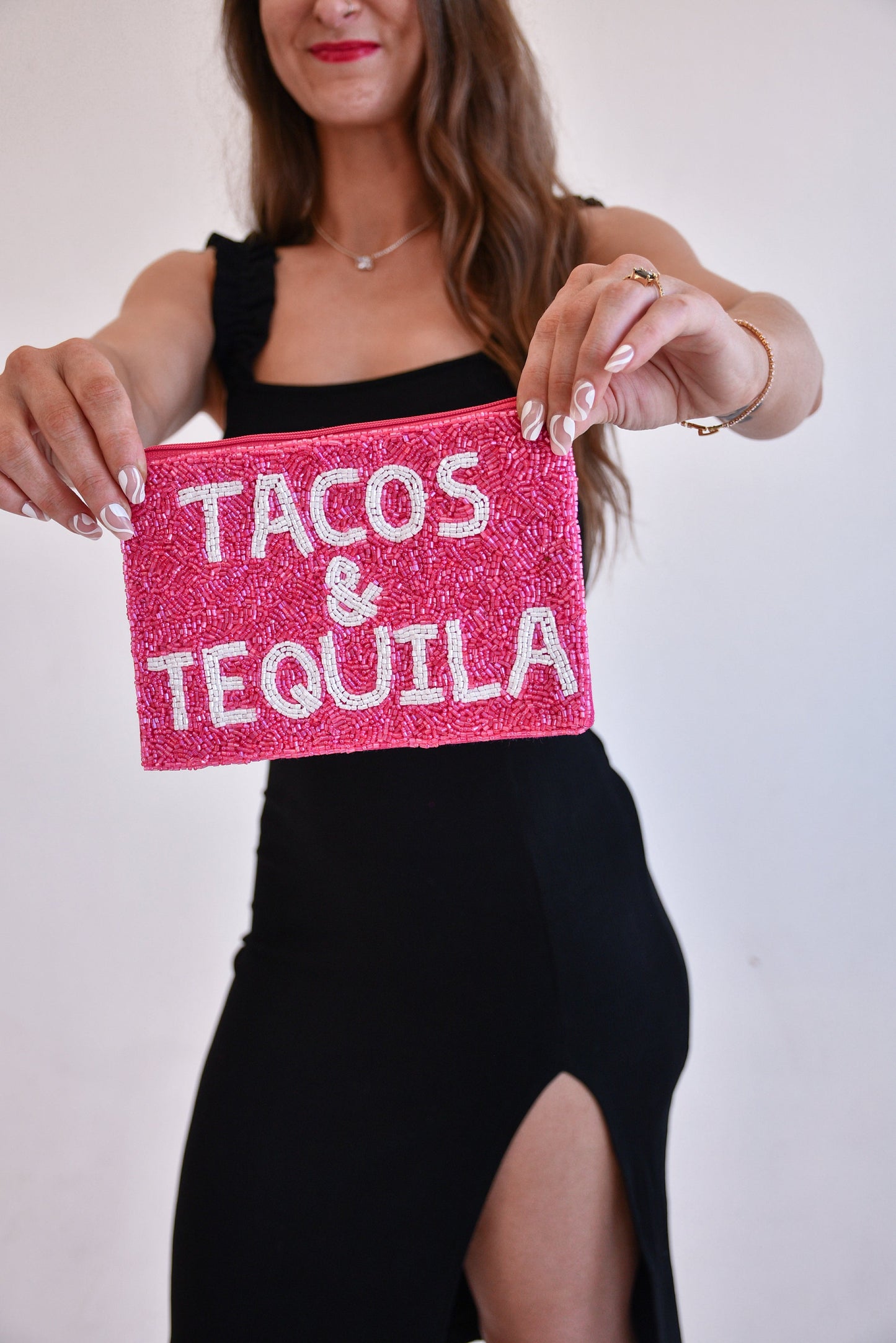 Tacos & Tequila Beaded Bag,ACCESSORIES,BEADED, COIN PURSE- DEFIANT