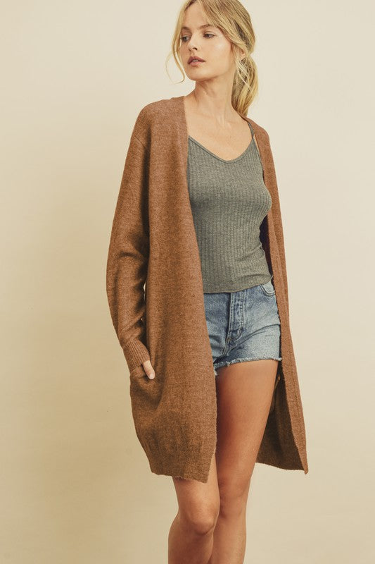 Soft Knit Long Cardigan,Tops,CARDIGAN- DEFIANT