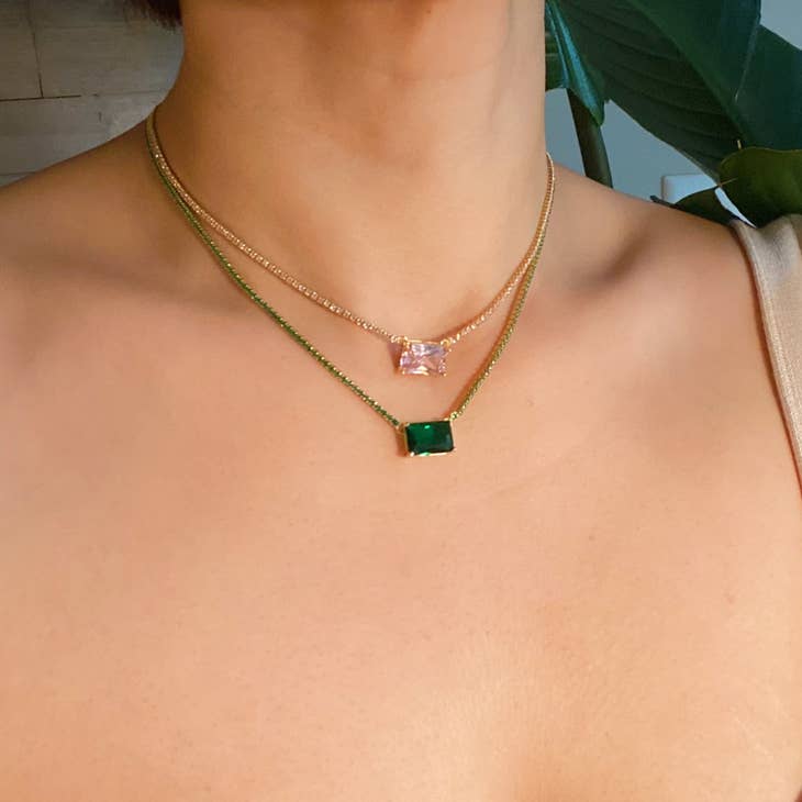 Precious Pendant Tennis Necklace,Necklaces,Faire, Jan23- DEFIANT