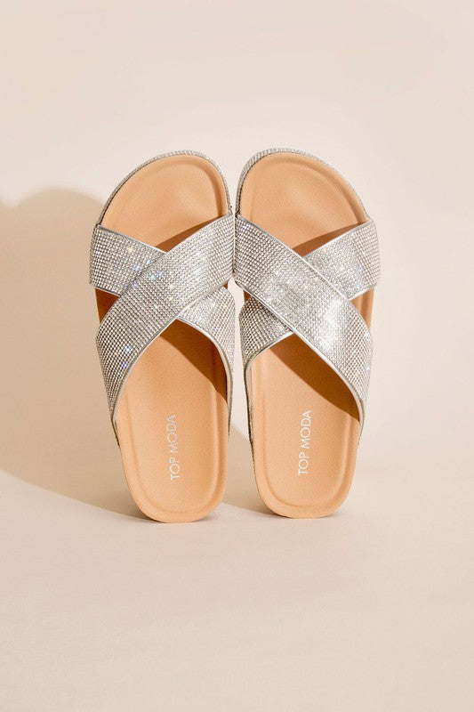 Rhinestone Slides,Shoes,SANDALS, SHOES, SLIDES- DEFIANT