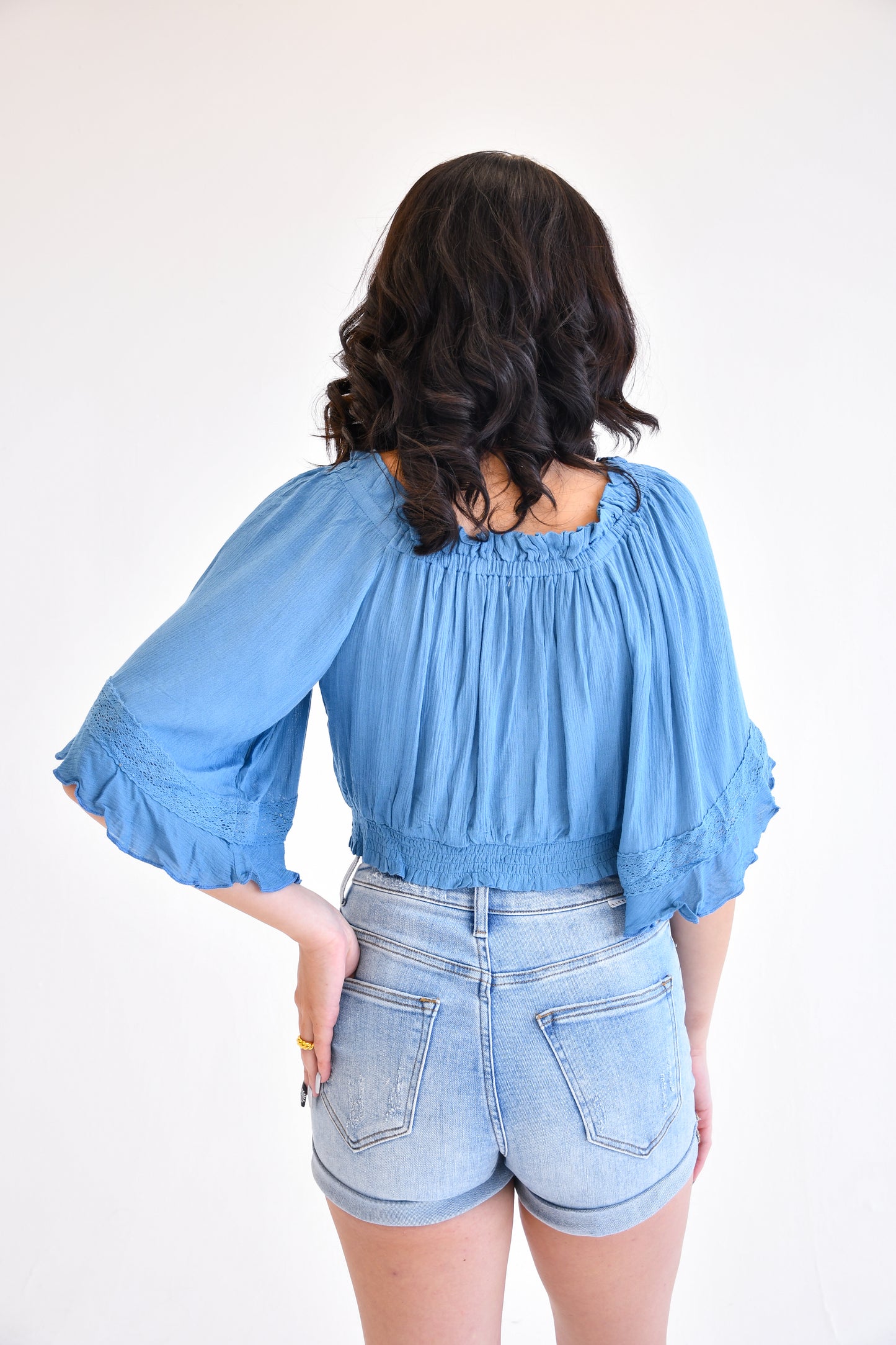 Forever Flowy Boho Top,Tops,BLOUSE, BLOUSES, BOHO, Buttons, DRAWSTRING, ELASTIC, FLOWY- DEFIANT