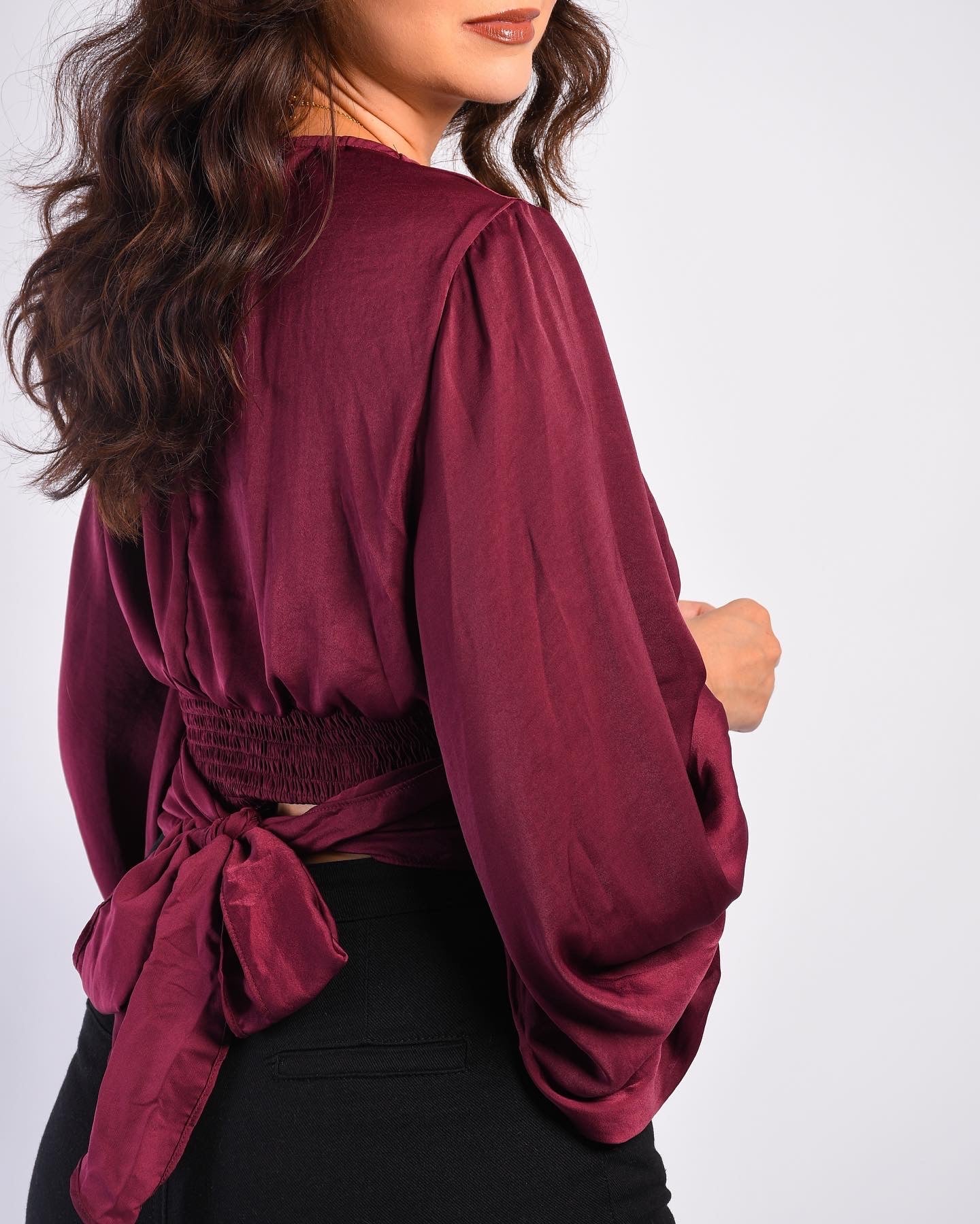 Merlot Woven Top,Tops,BLOUSE, BLOUSES, Shirts & Blouses- DEFIANT