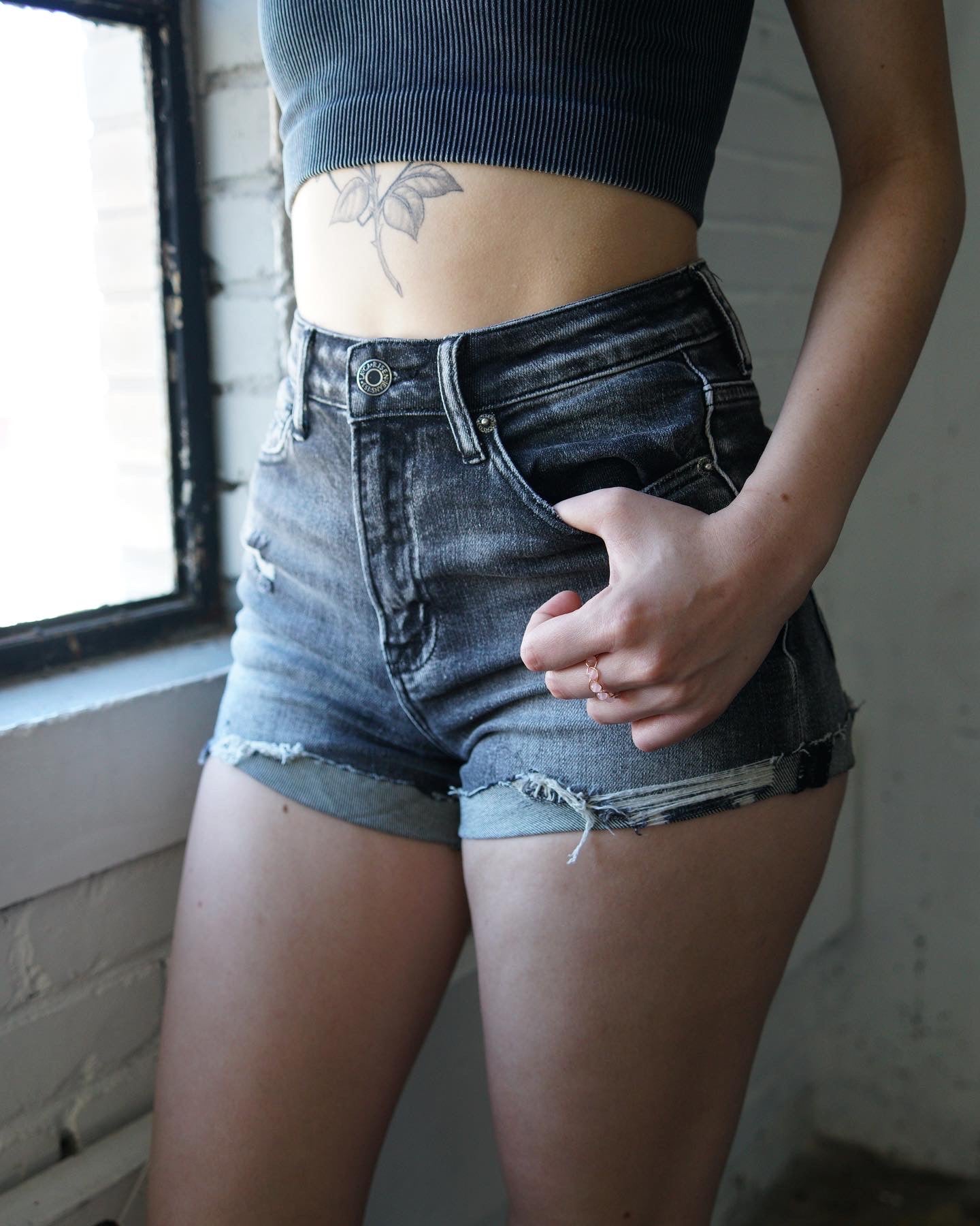 Backroads Black Denim Shorts,Bottoms,BLACK DENIM, DENIM SHORTS, DISTRESSED, SHORTS- DEFIANT