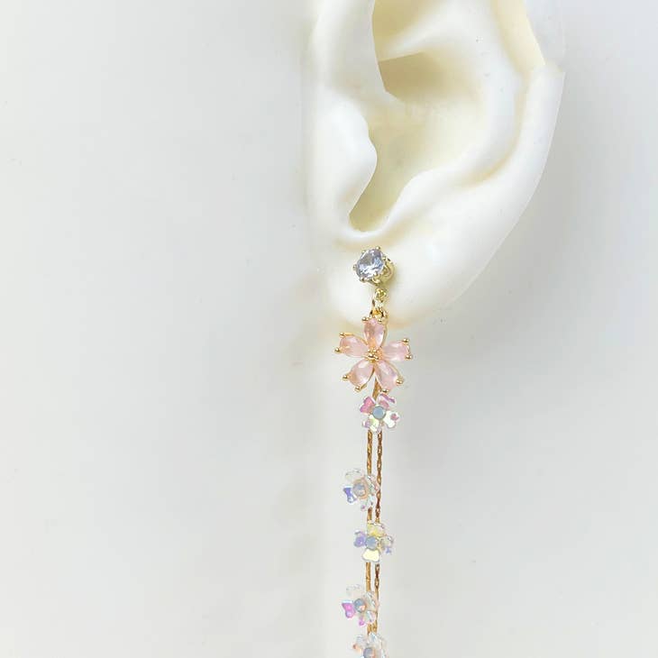 Sakura Flower Dangle Earrings