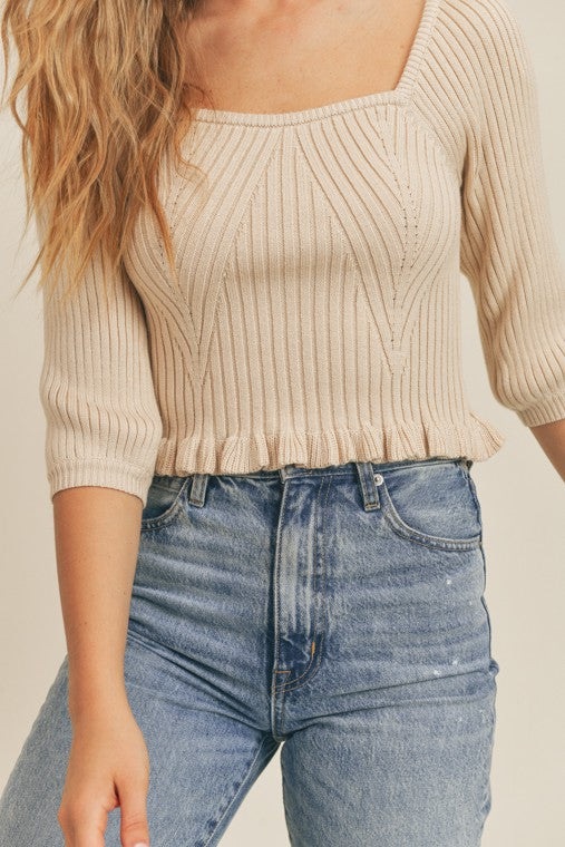 Rib Knit Top (Shipping Only)