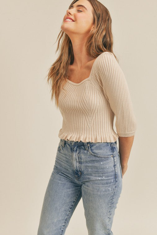 Rib Knit Top (Shipping Only)