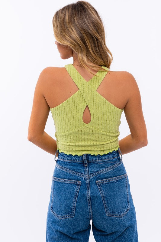 Criss Cross Crop Top (Shipping Only)