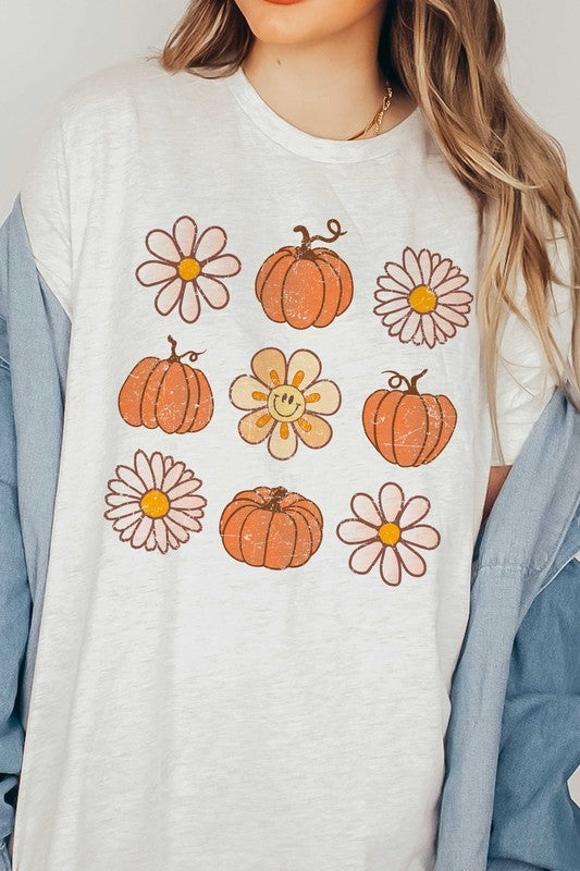 Flowers & Pumpkins Graphic Tee