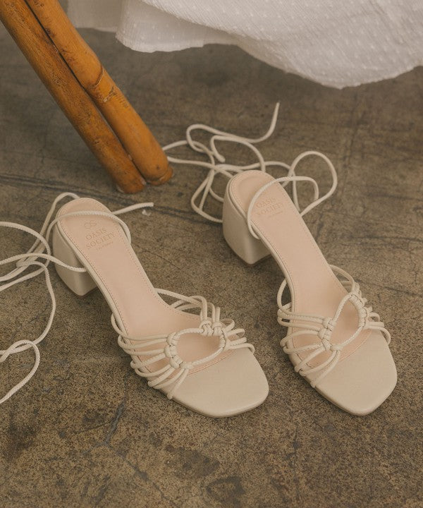 Celia Knotted Lace Up Heel