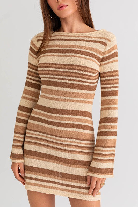 Bell Sleeve Sweater Dress (Shipping Only)