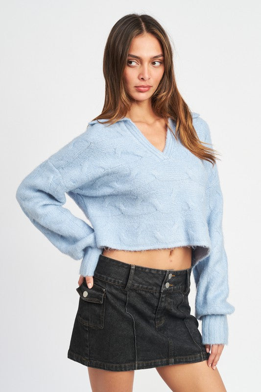Collared Boxy Sweater (Shipping Only)