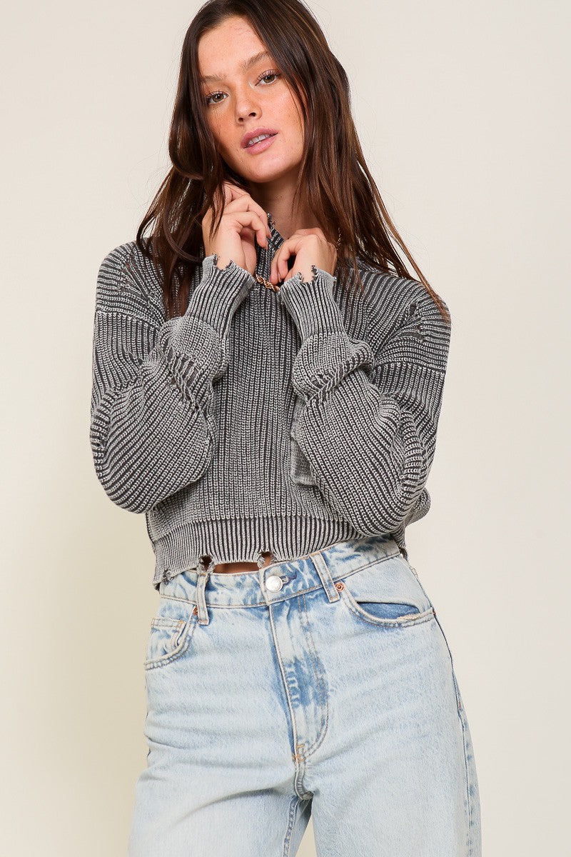 Mineral Wash Grey Sweater