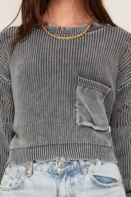 Mineral Wash Grey Sweater