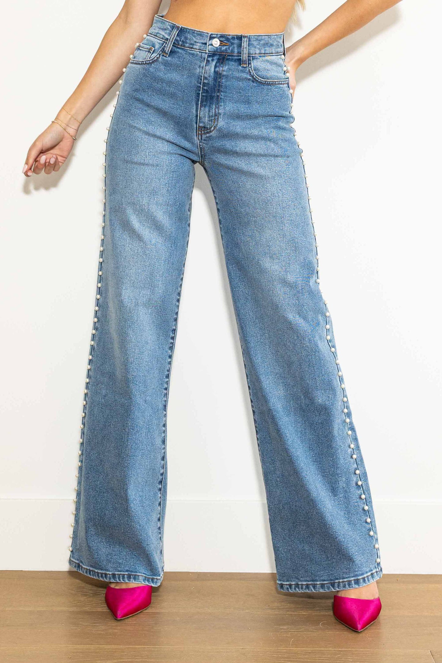 Pearl High Rise Wide Denim