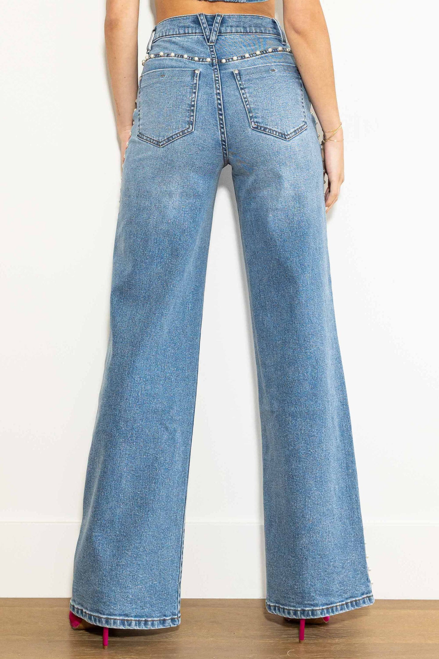 Pearl High Rise Wide Denim