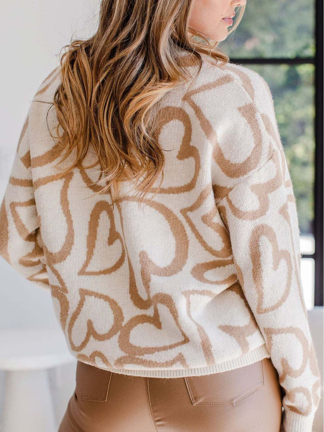 Neutral Heart Sweater