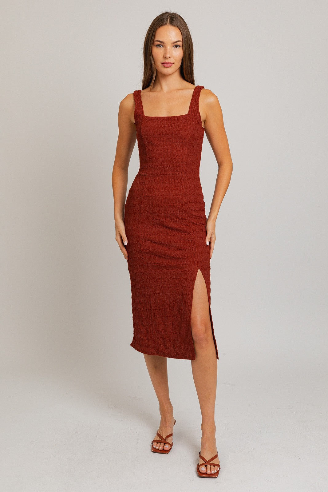 Brick Sienna Tank Midi Dress