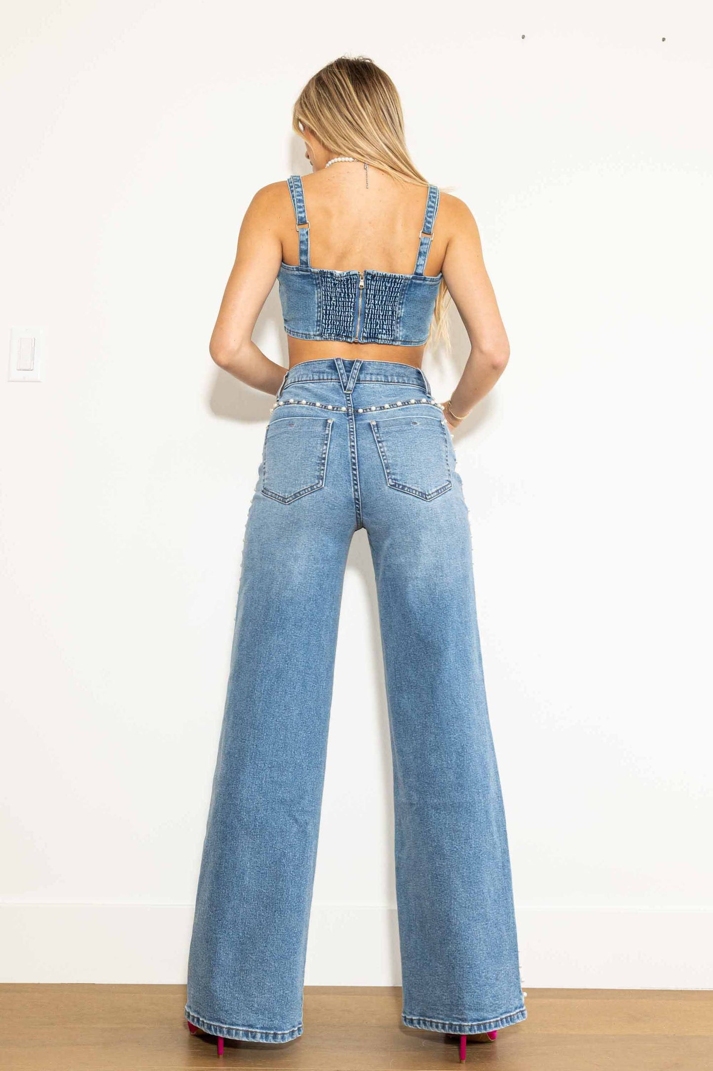 Pearl High Rise Wide Denim