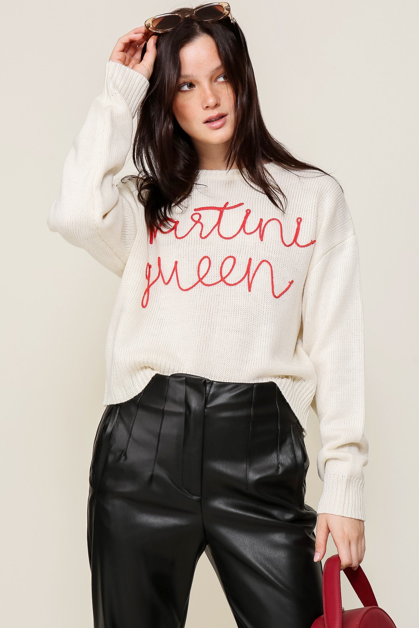 On Wednesday Pink Sweater – Defiant Boutique