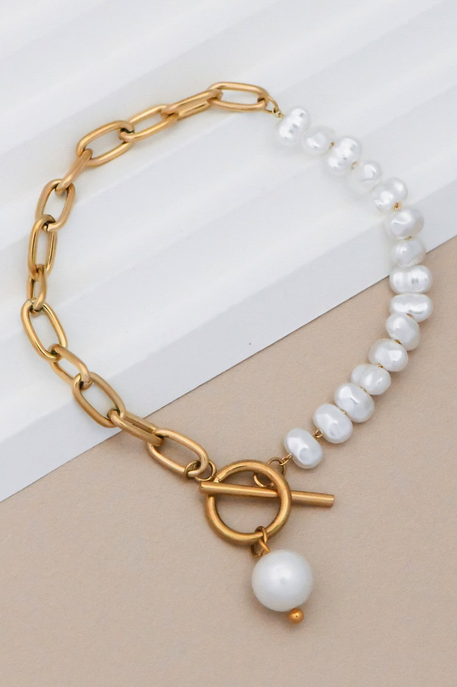 Pearl & Chain Bracelet