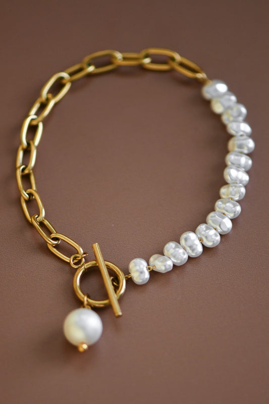 Pearl & Chain Bracelet