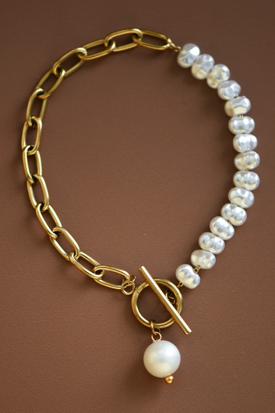 Pearl & Chain Bracelet